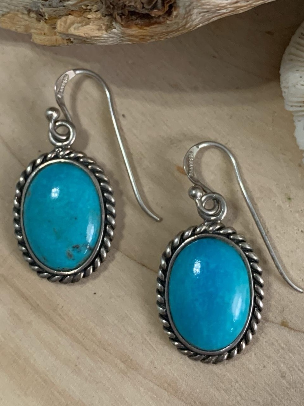 Southwestern Barse Turquoises Blue 925 Sterling Silver Dangling Earrings
